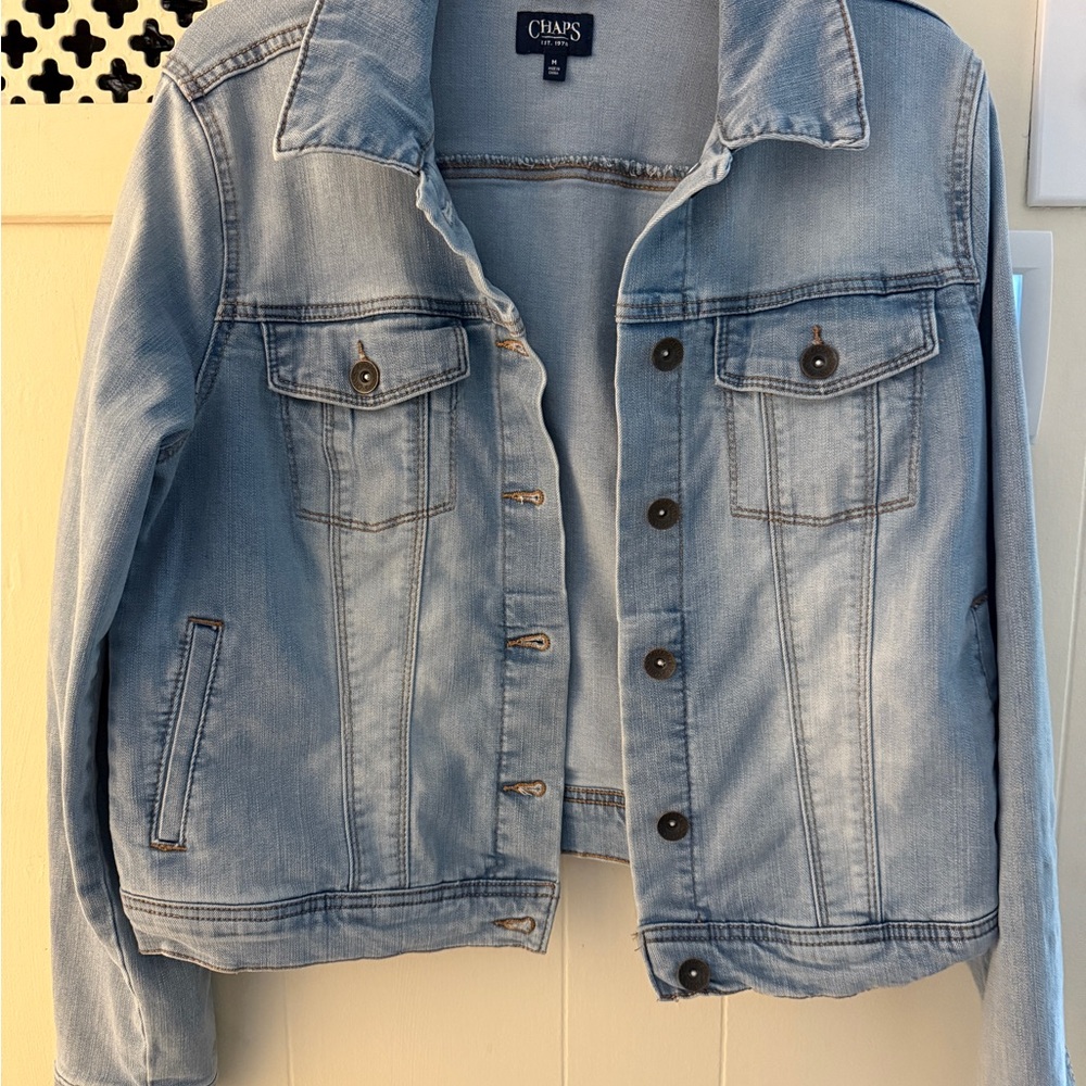Chaps Women's Light Blue Jean Jackets